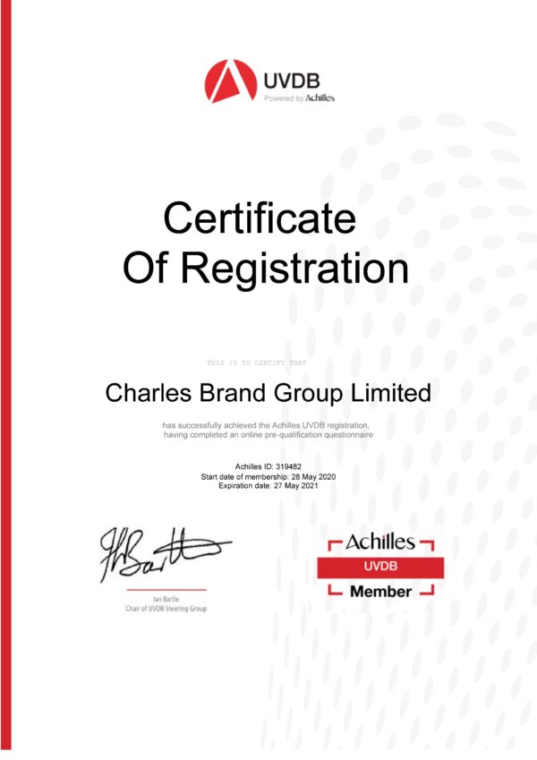 Achilles Certificate Charles Brand Page 1