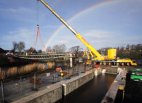 The section is lifted into position