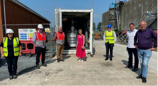 Sinn Féin MLA Martina Anderson viewing Kinnegars Electrolyser