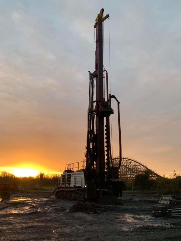 Tayto Park piling rollercoaster