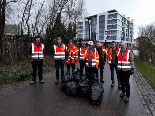 Charles brand litter pick flood alleviation